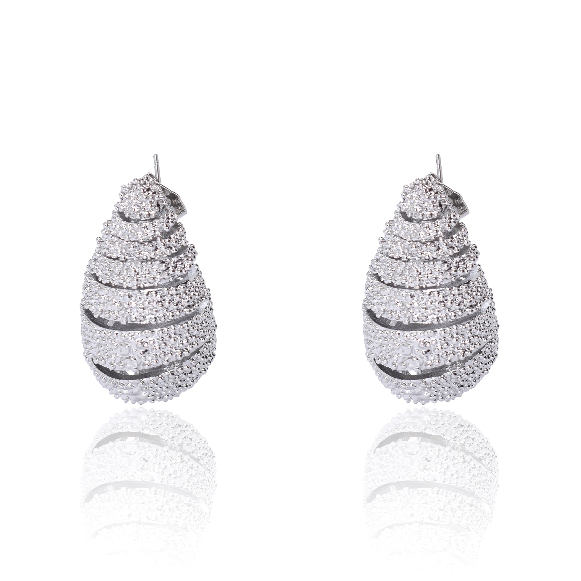 SILVER HIVE EARRINGS