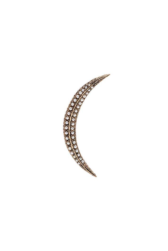 PEARL CRESCENT BROOCH MEDIUM