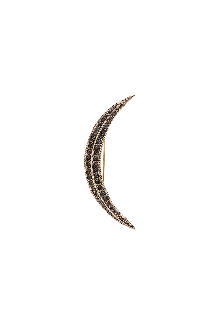 DIAMOND CRESCENT BROOCH MEDIUM