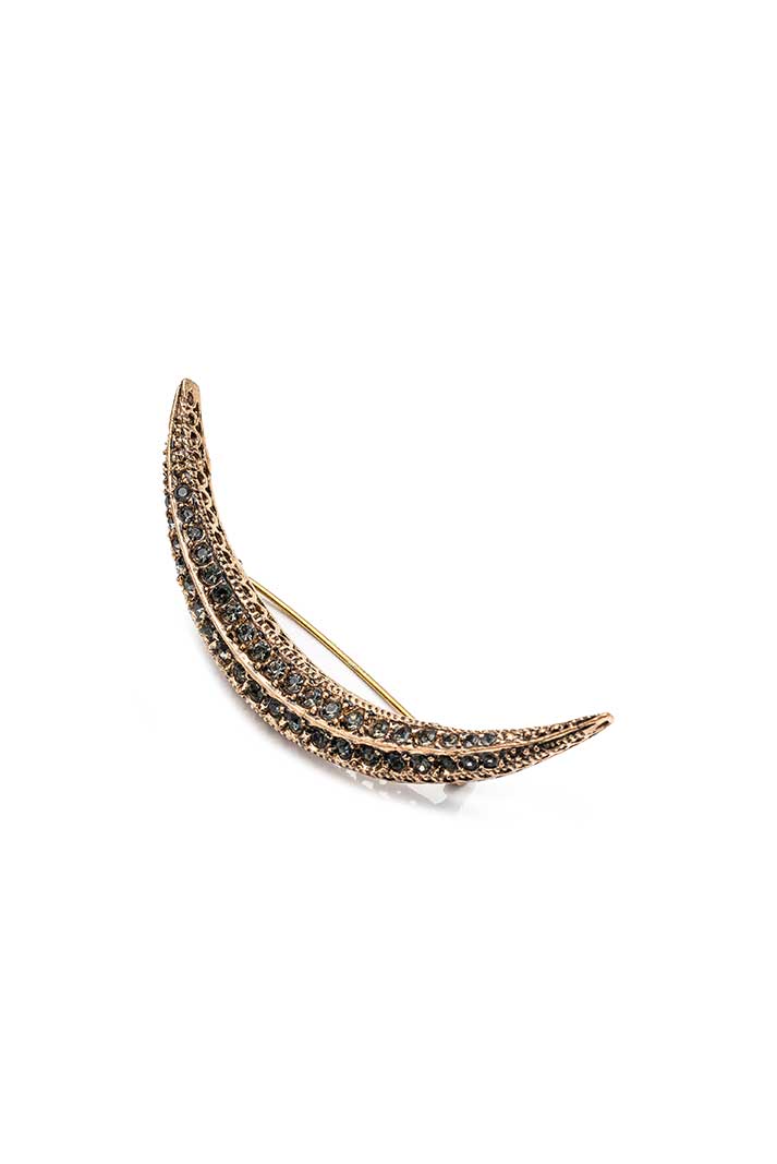 DIAMOND CRESCENT BROOCH MEDIUM