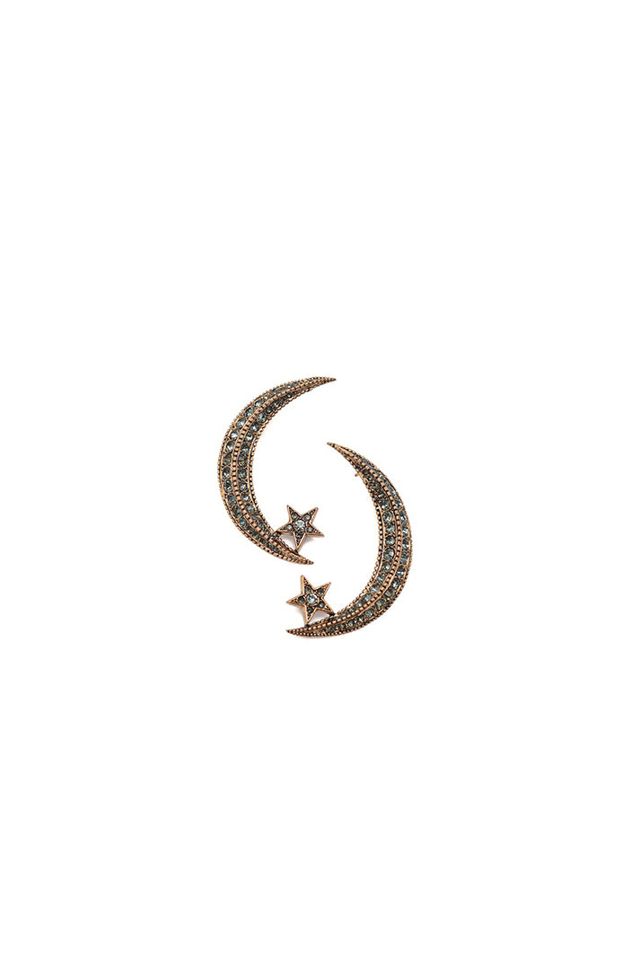 DIAMOND CRESCENT EARRINGS