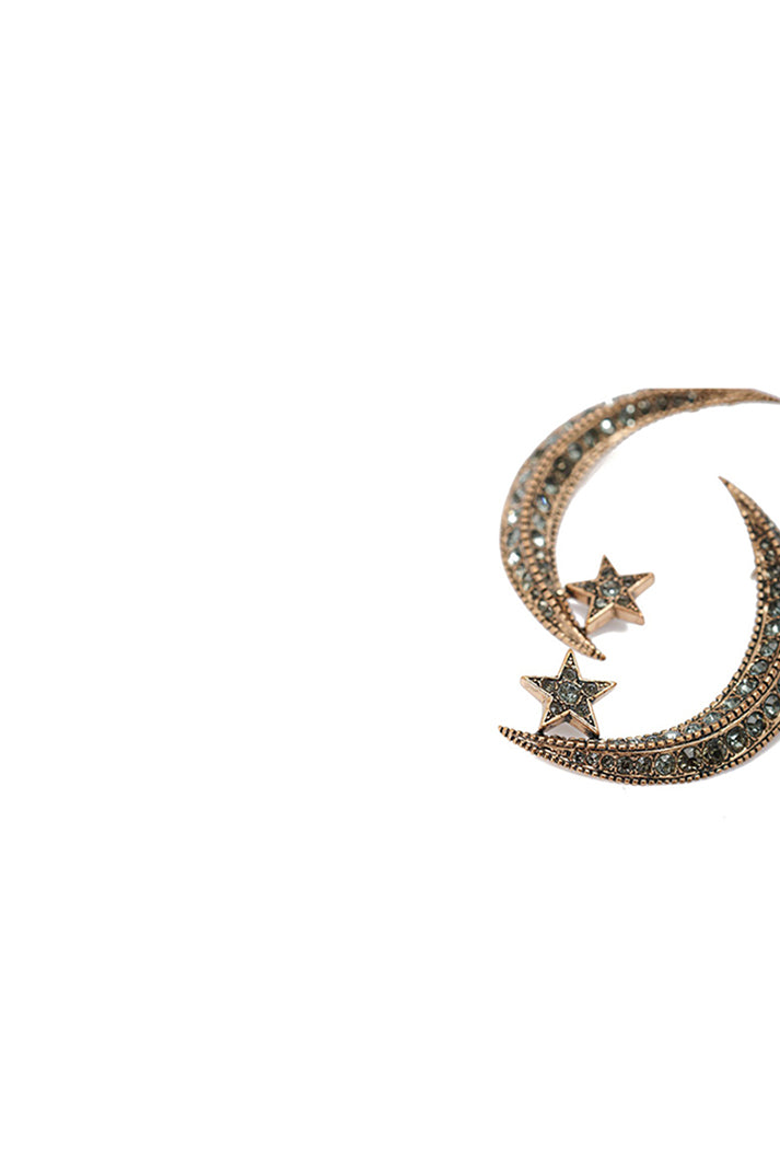 DIAMOND CRESCENT EARRINGS