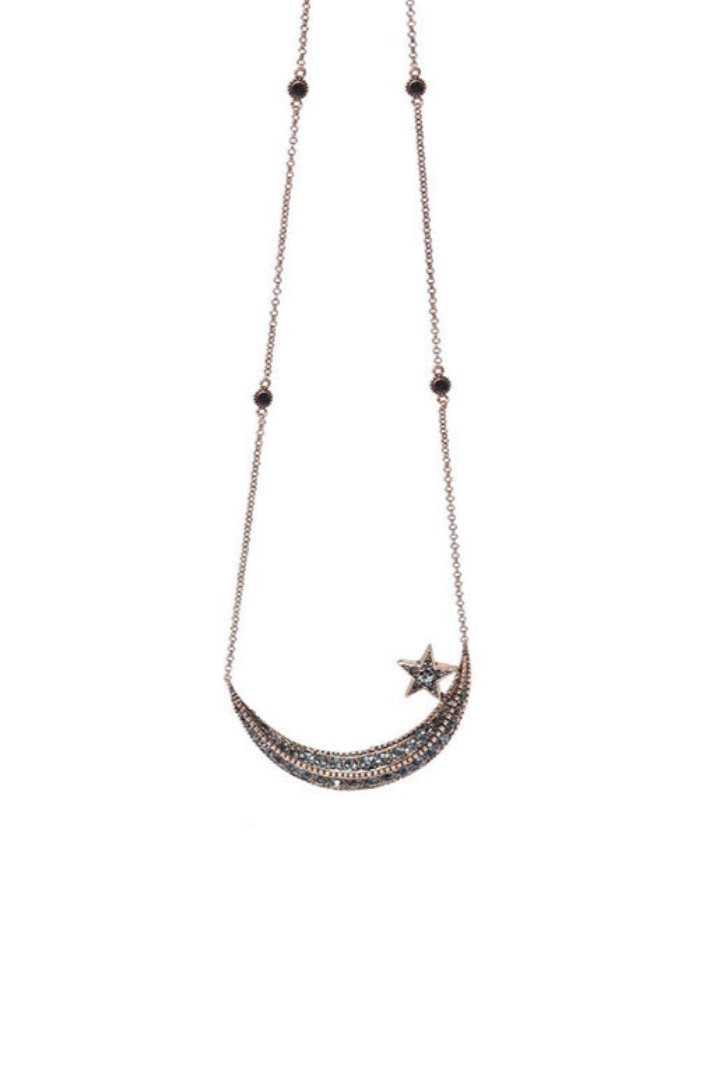 DIAMOND CRESCENT NECKLACE