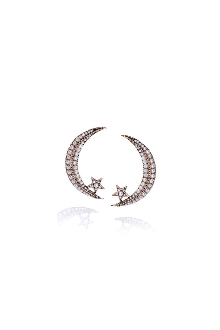 DIAMOND CRESCENT EARRINGS