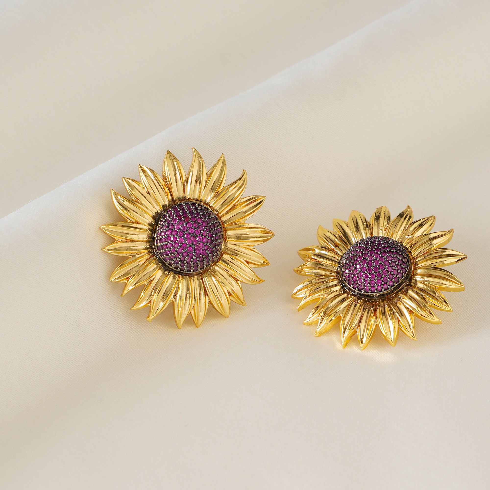 SUNFLOWER RED EARRINGS